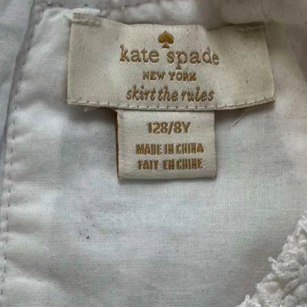 Kate Spade New York  Girls White Lace Drop Waist Rules Dress 128/8Y - Picture 3 of 13